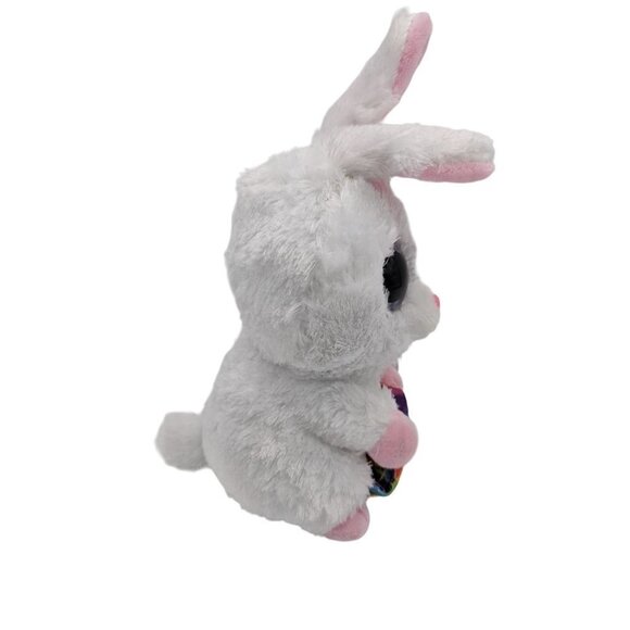 New TY Beanie boo Rabbit Sunday sparkle eyes rainbow basket  Easter  9" … - Picture 2 of 12